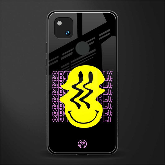 melt smile back phone cover | glass case for google pixel 4a 4g