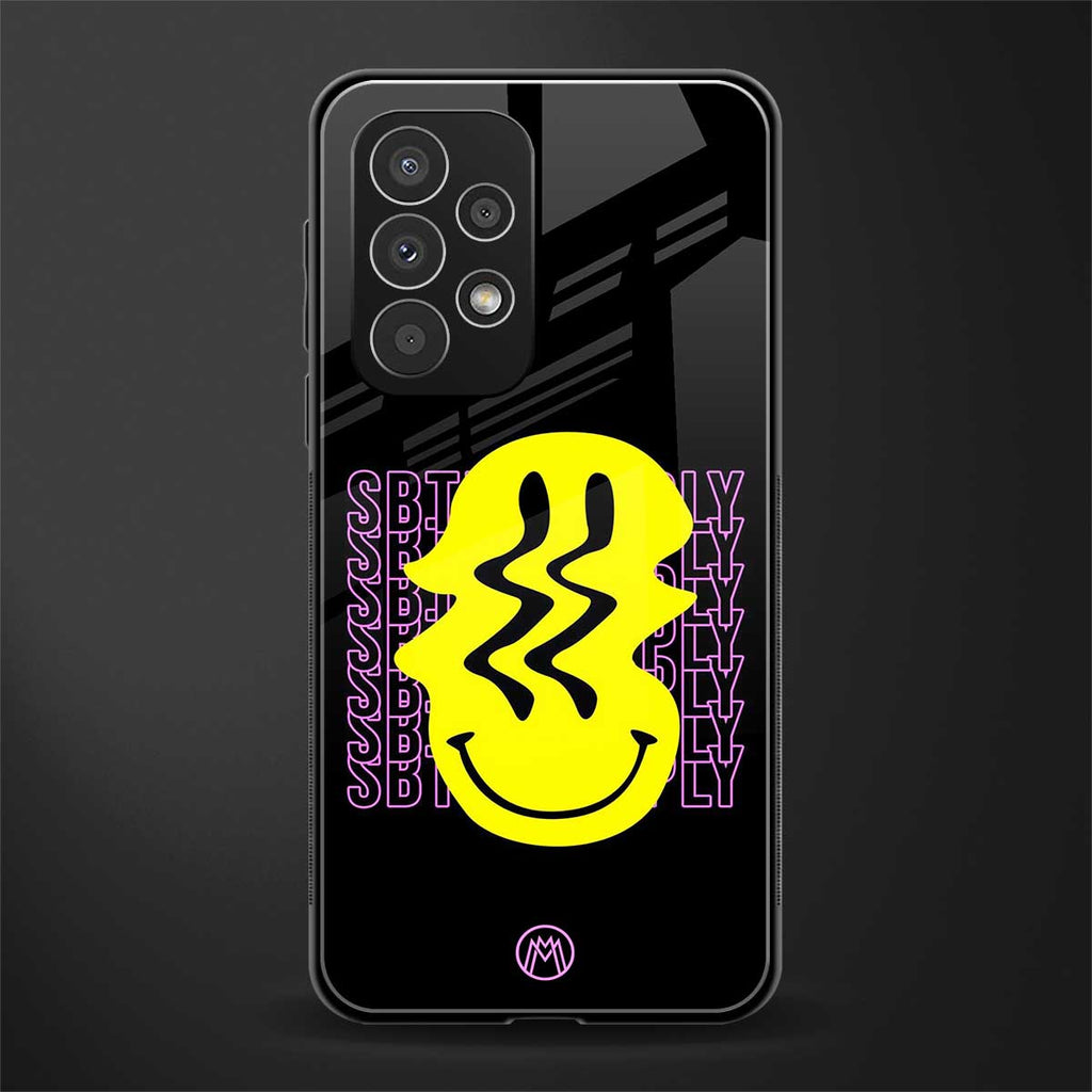 melt smile back phone cover | glass case for samsung galaxy a73 5g