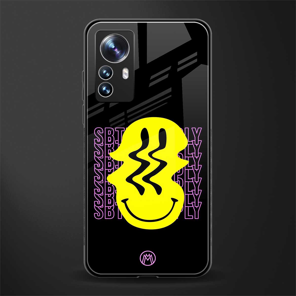 melt smile back phone cover | glass case for xiaomi 12 pro