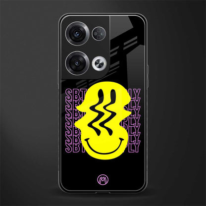 melt smile back phone cover | glass case for oppo reno 8