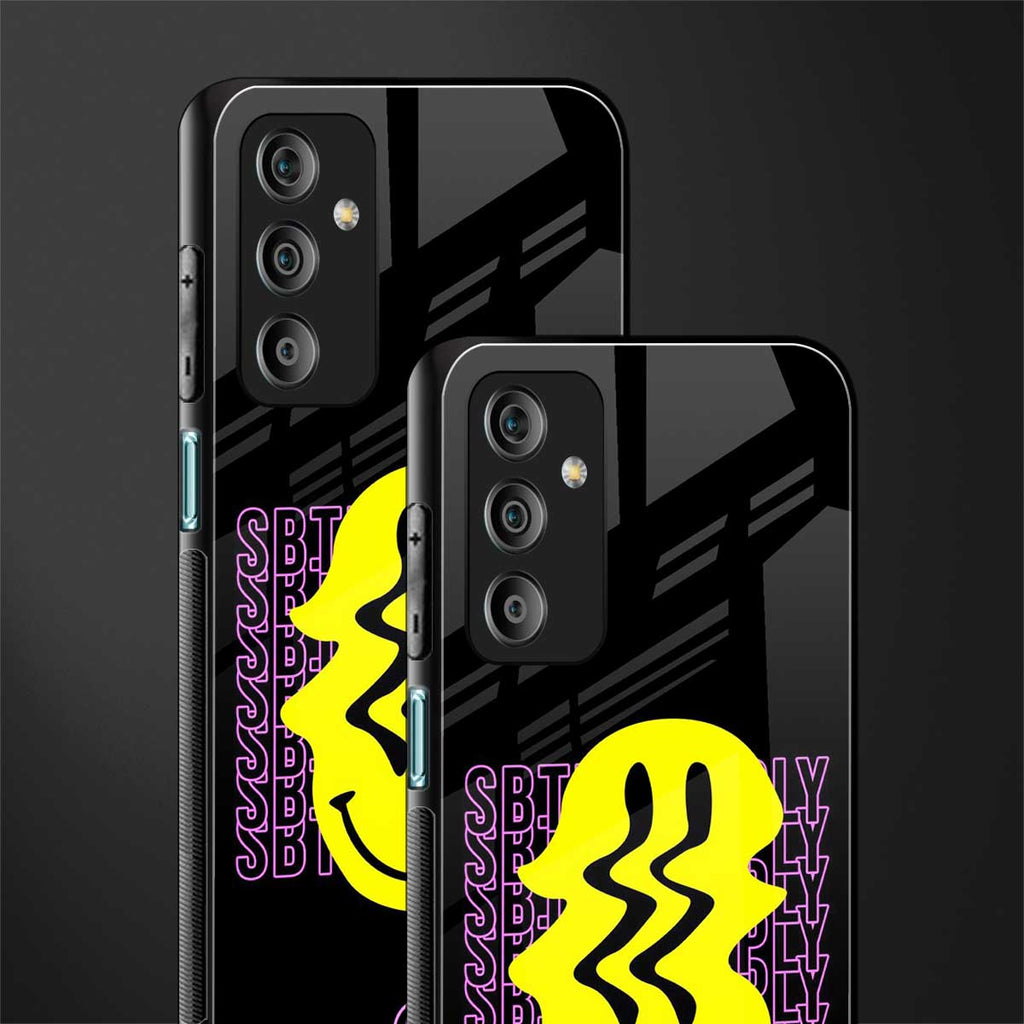 melt smile back phone cover | glass case for samsung galaxy f23 5g