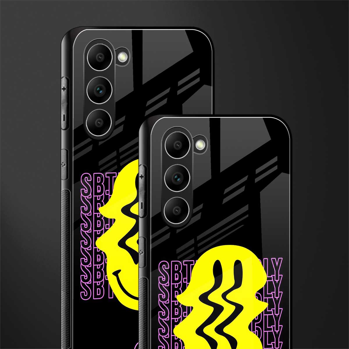 melt smile glass case for phone case | glass case for samsung galaxy s23