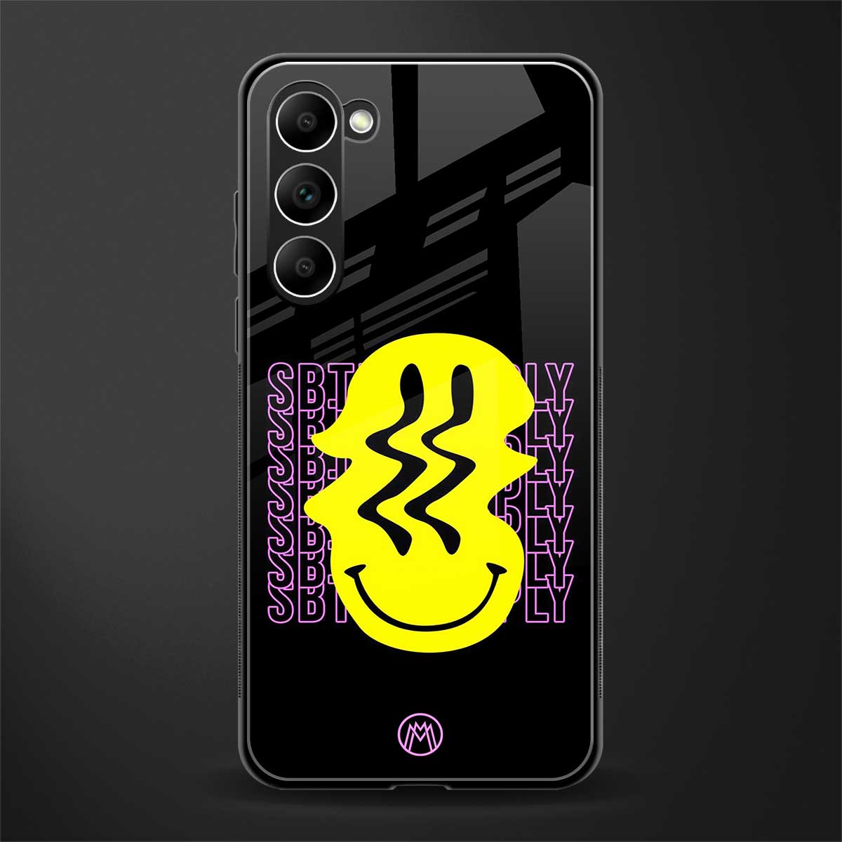 melt smile glass case for phone case | glass case for samsung galaxy s23 plus