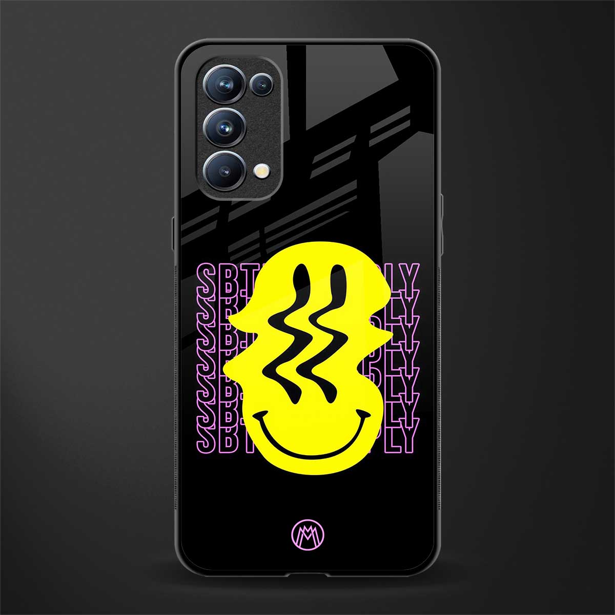 melt smile back phone cover | glass case for oppo reno 5