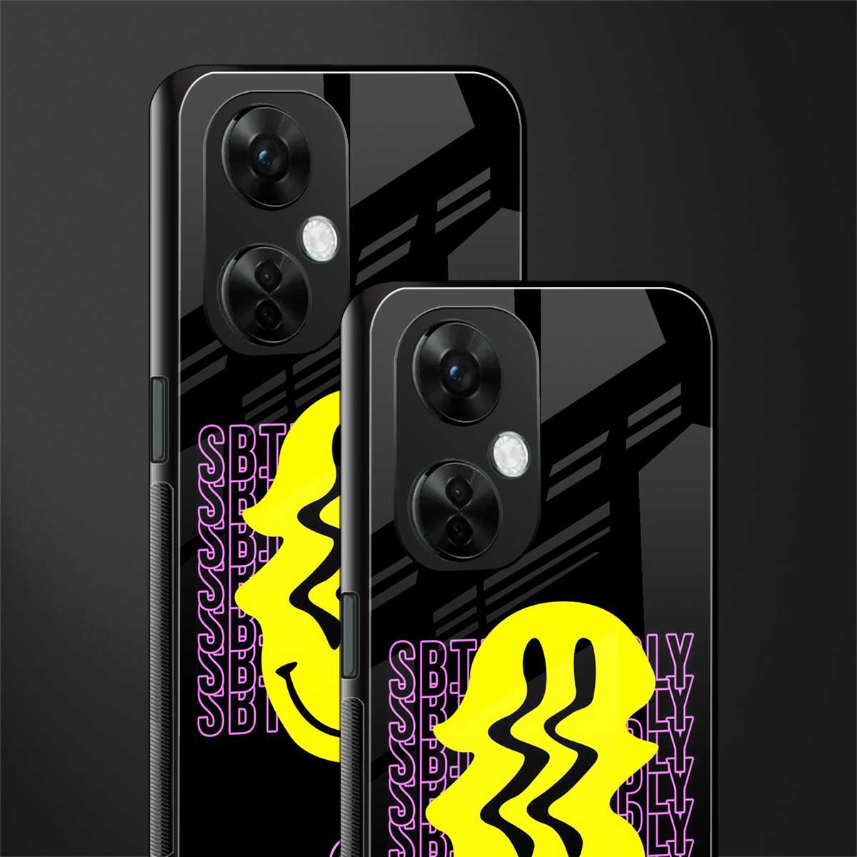 melt smile back phone cover | glass case for oneplus nord ce 3 lite