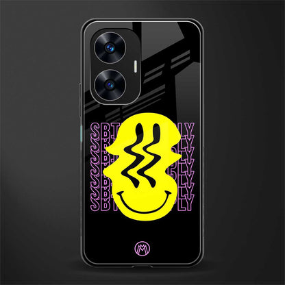 melt smile back phone cover | glass case for realme c55