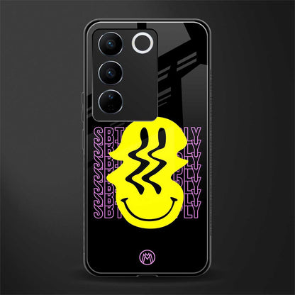 melt smile back phone cover | glass case for vivo v27 pro 5g