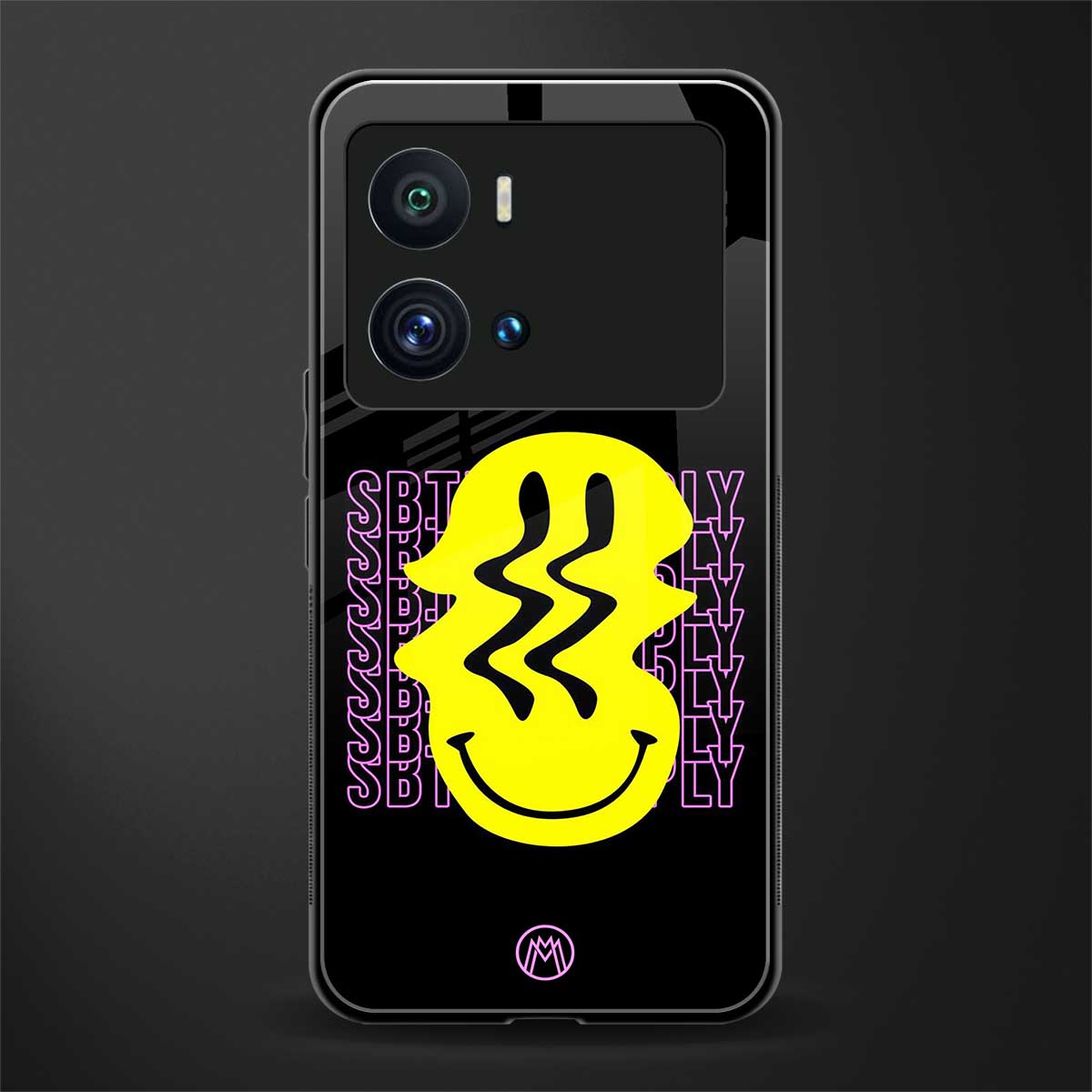 melt smile back phone cover | glass case for iQOO 9 Pro