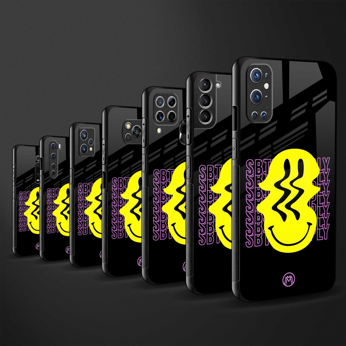 melt smile back phone cover | glass case for vivo v27 pro 5g