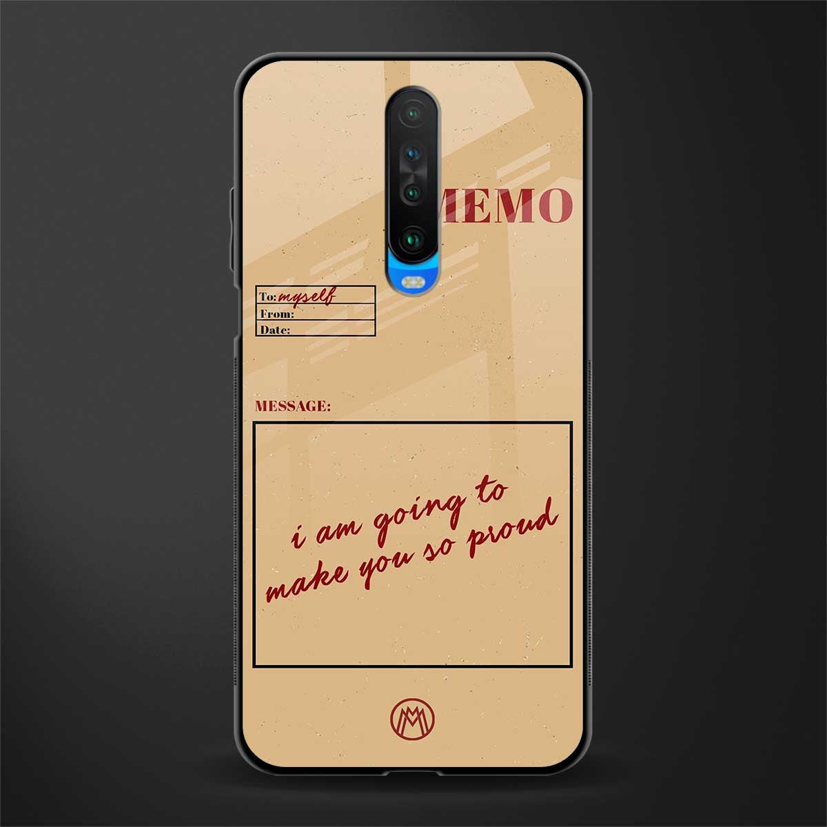 memo glass case for poco x2 image