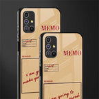 memo glass case for samsung galaxy m31s image-2