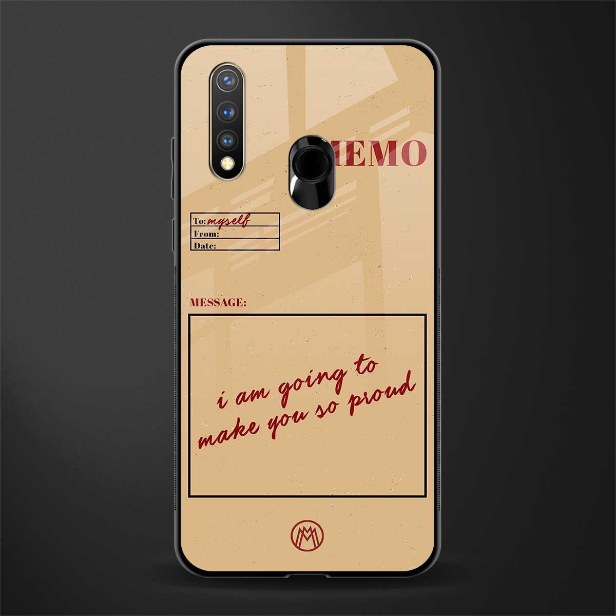 memo glass case for vivo u20 image