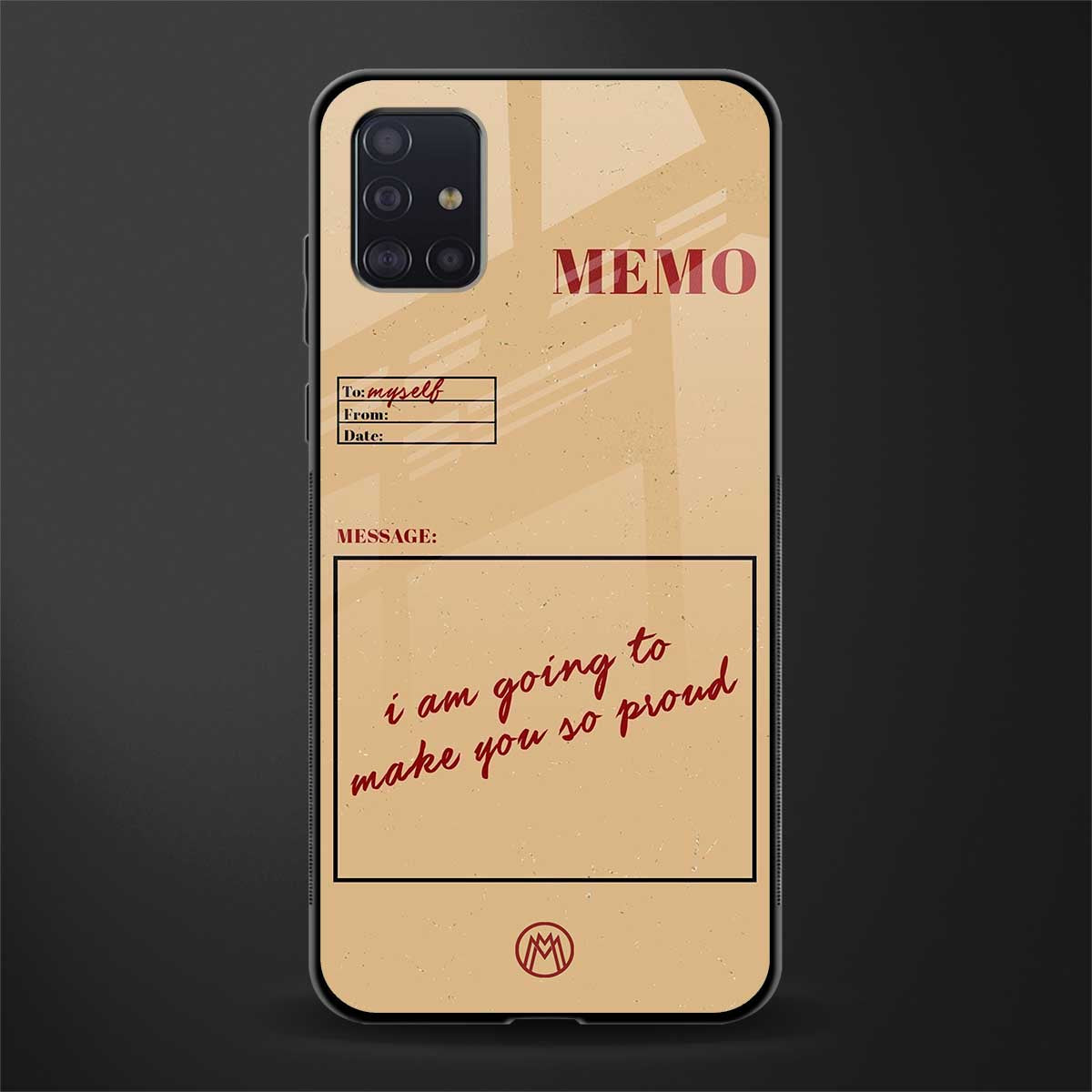 memo glass case for samsung galaxy a71 image