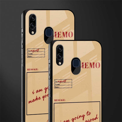 memo glass case for samsung galaxy a20 image-2