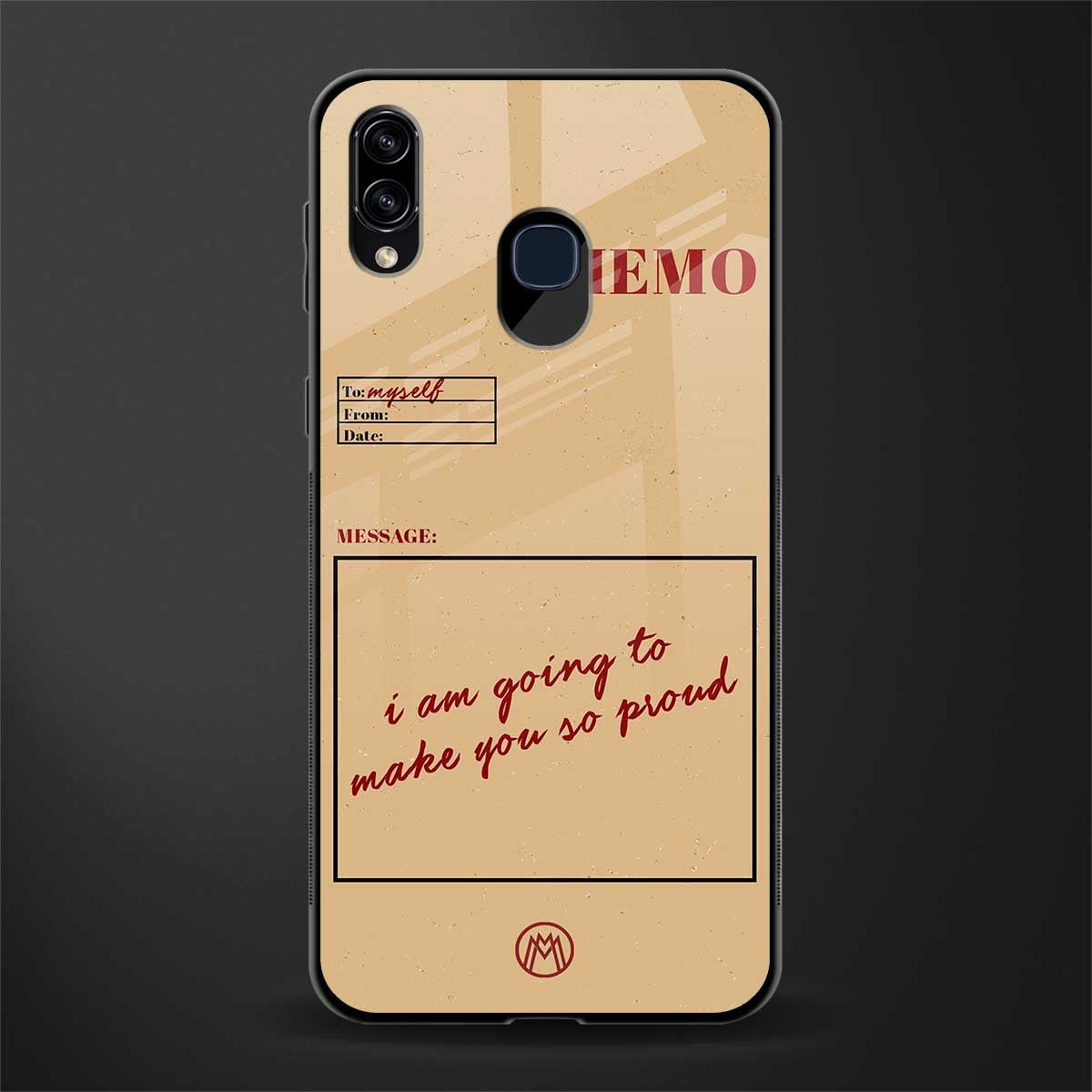 memo glass case for samsung galaxy a20 image