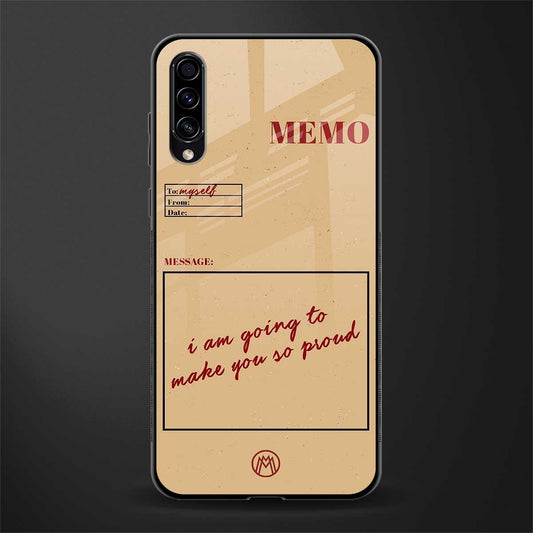 memo glass case for samsung galaxy a70 image
