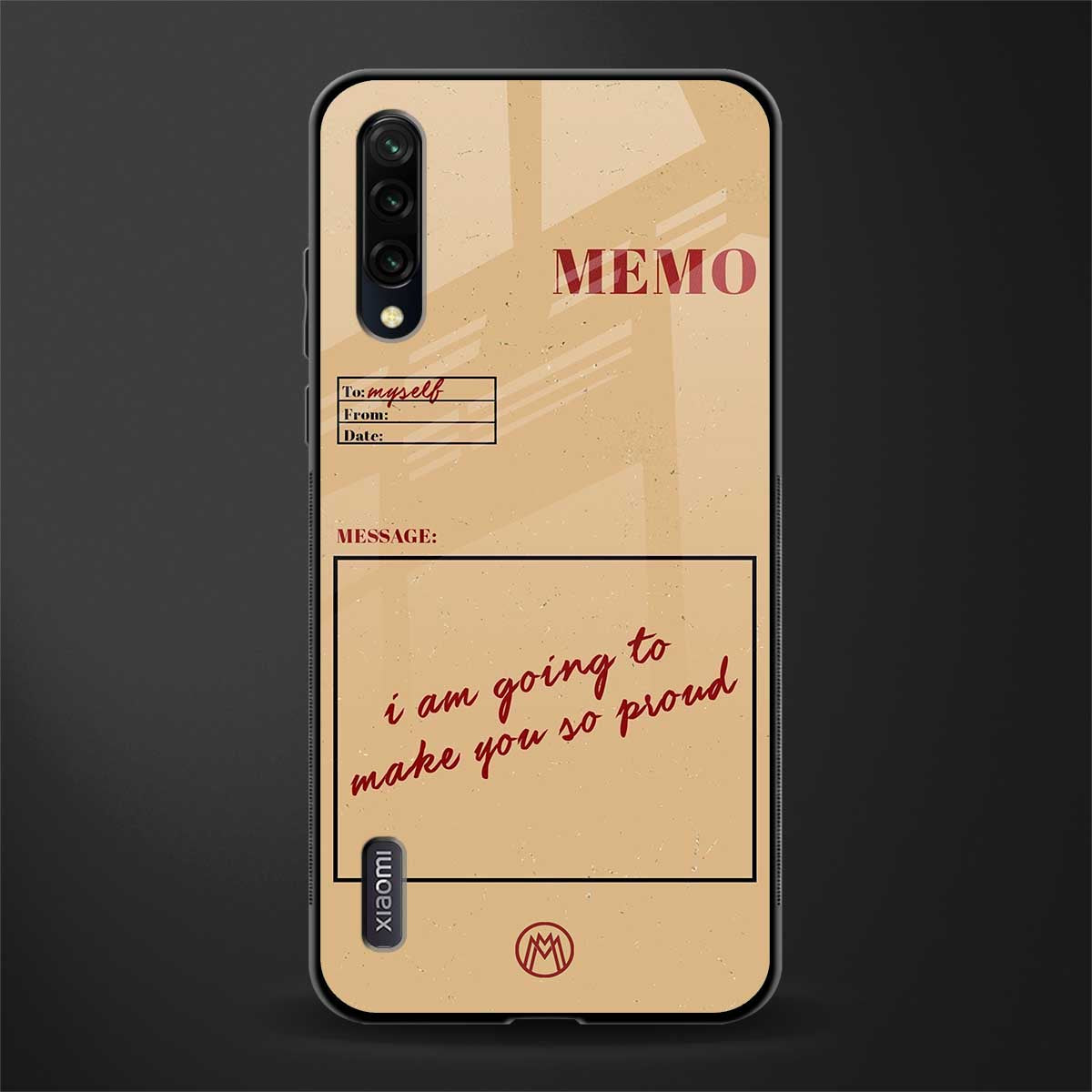 memo glass case for mi a3 redmi a3 image