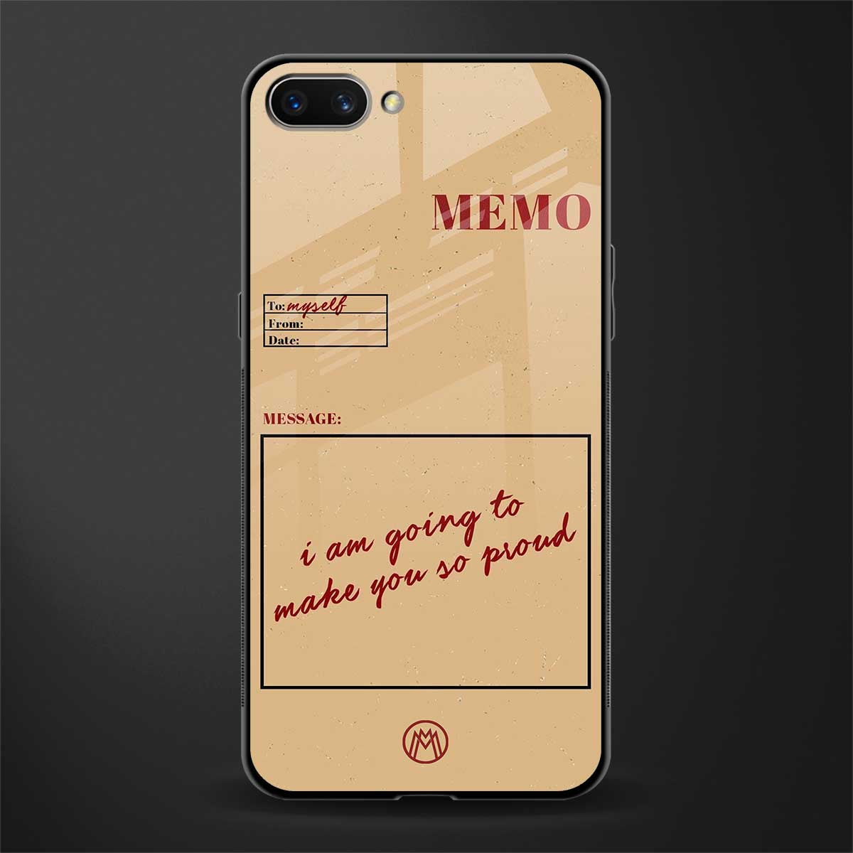 memo glass case for realme c1 image