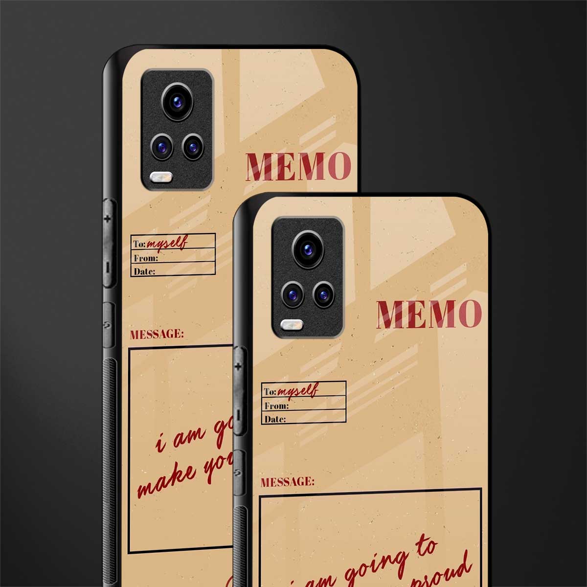 memo back phone cover | glass case for vivo y73