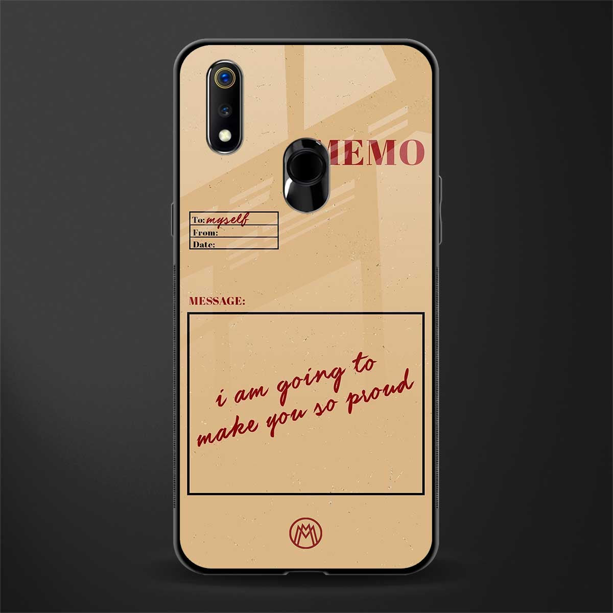 memo glass case for realme 3 image