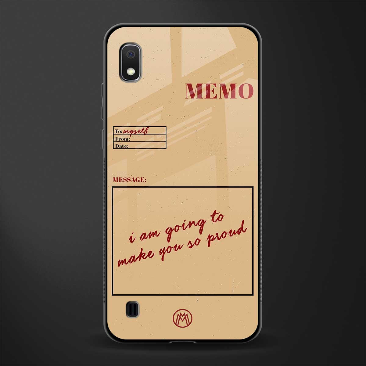 memo glass case for samsung galaxy a10 image