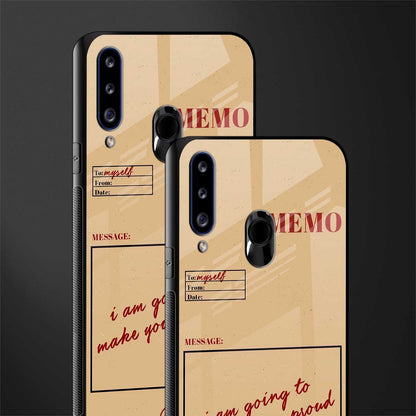 memo glass case for samsung galaxy a20s image-2