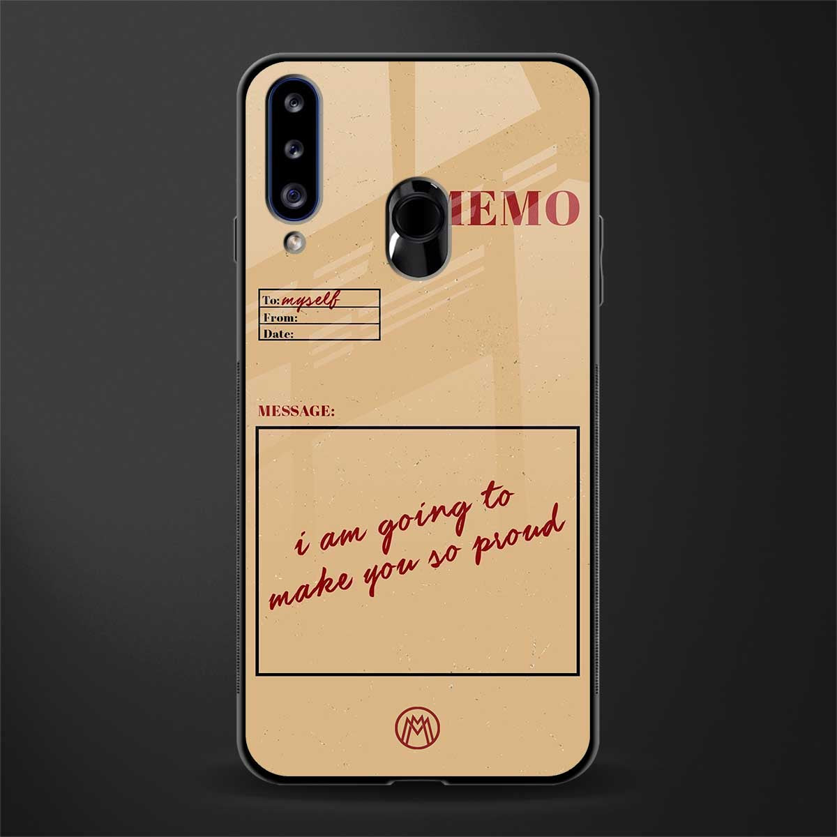 memo glass case for samsung galaxy a20s image