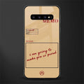 memo glass case for samsung galaxy s10 plus image