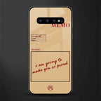 memo glass case for samsung galaxy s10 plus image