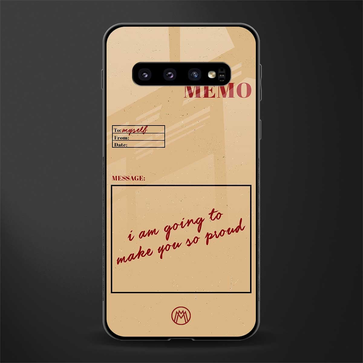 memo glass case for samsung galaxy s10 plus image