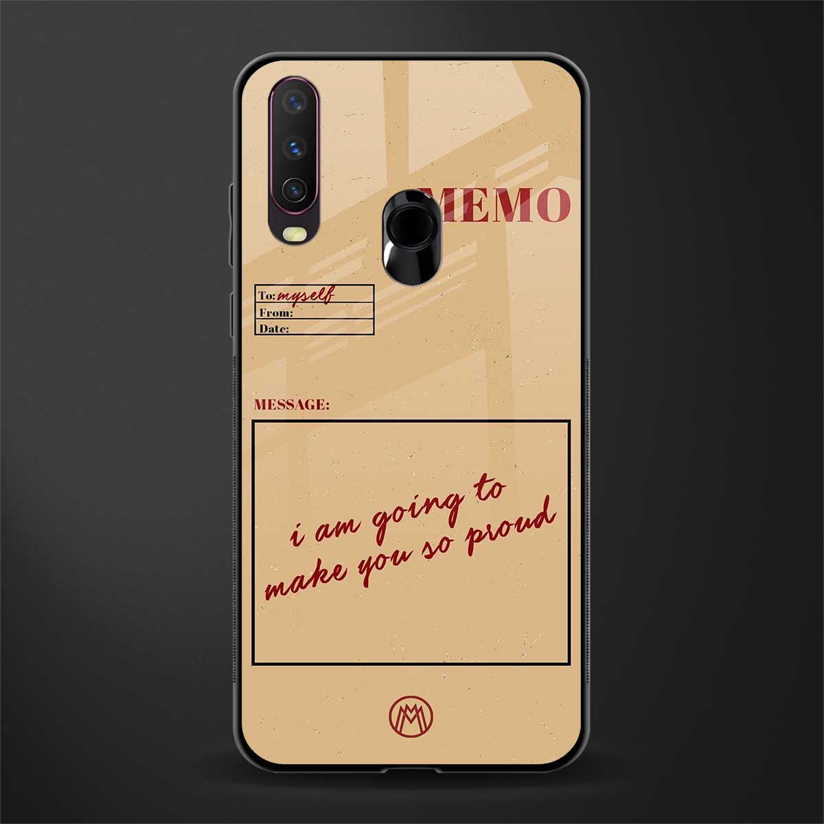 memo glass case for vivo u10 image