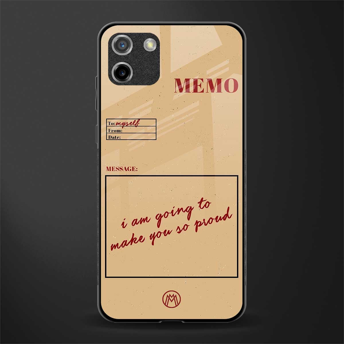 memo glass case for realme c11 image