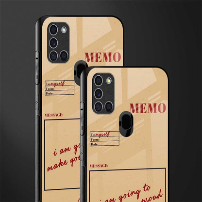 memo glass case for samsung galaxy a21s image-2