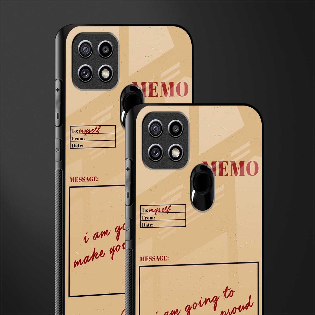 memo glass case for oppo a15s image-2