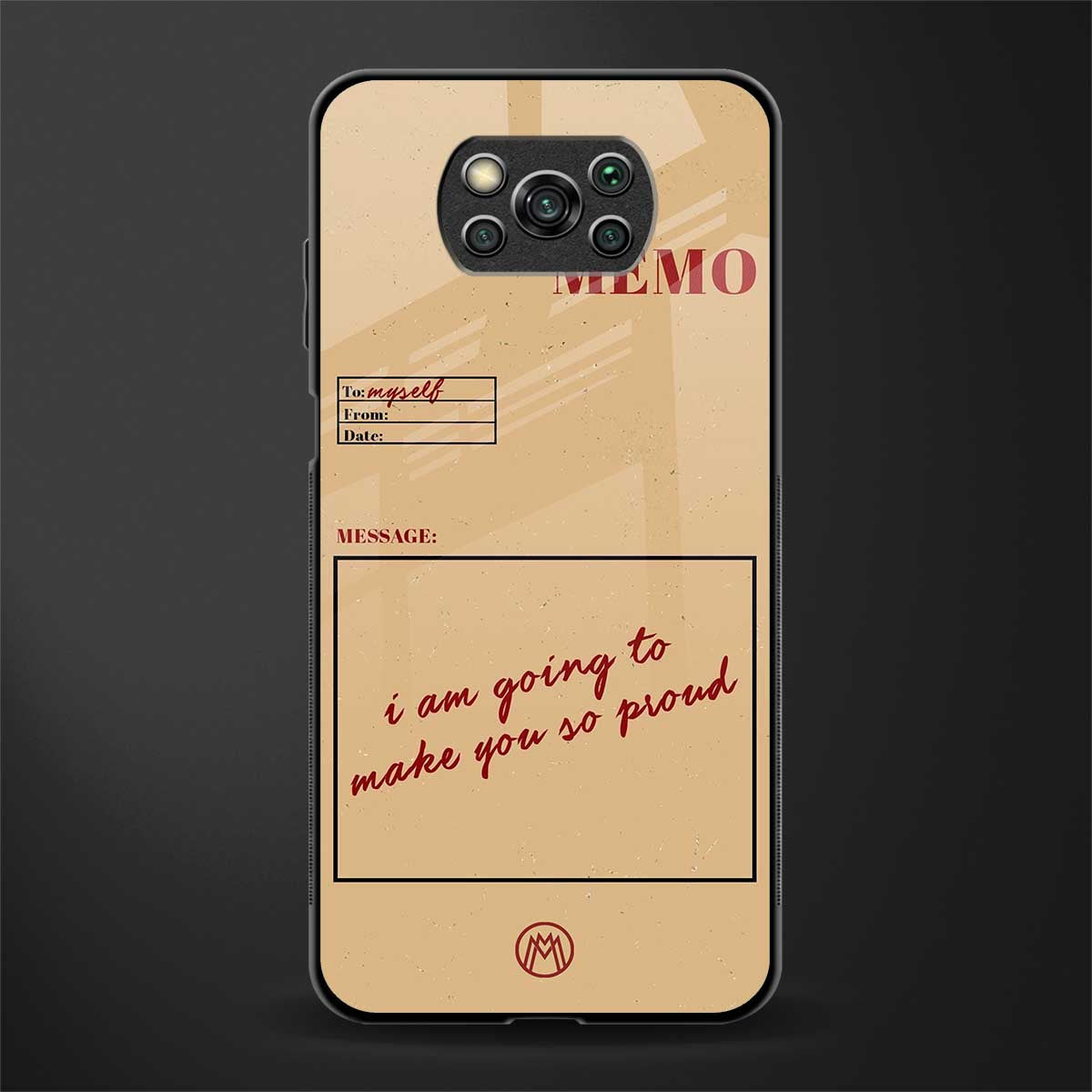 memo glass case for poco x3 image