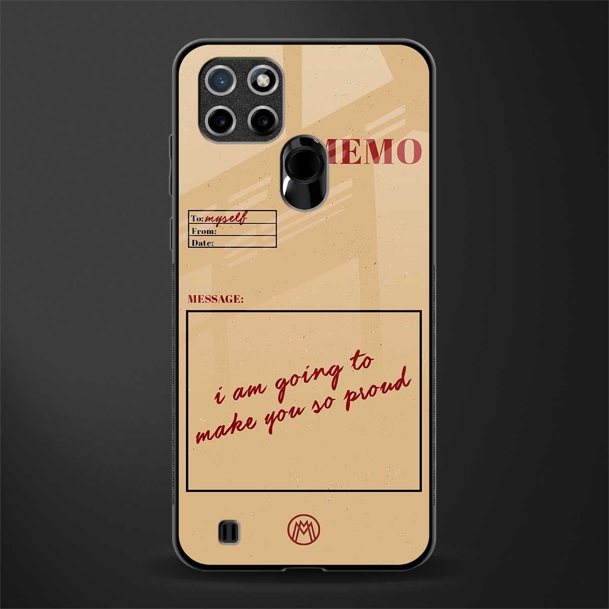 memo glass case for realme c21 image