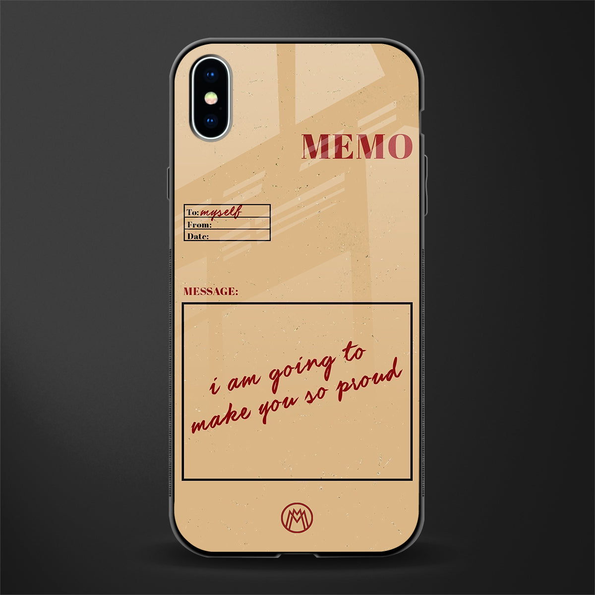 memo glass case for iphone xs max image
