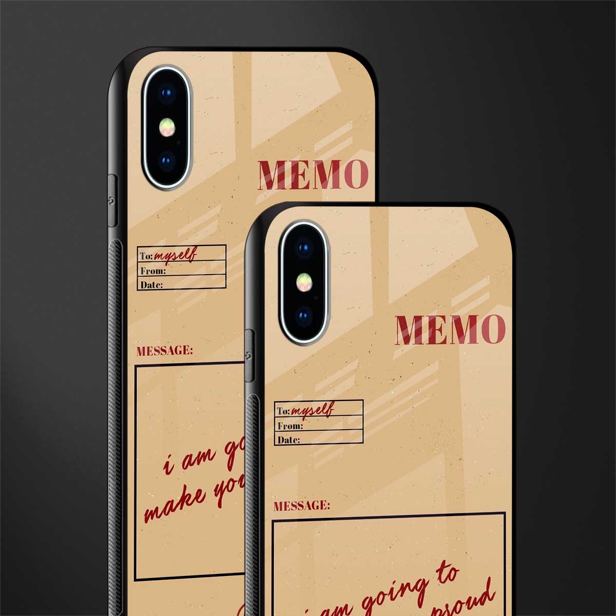 memo glass case for iphone xs image-2