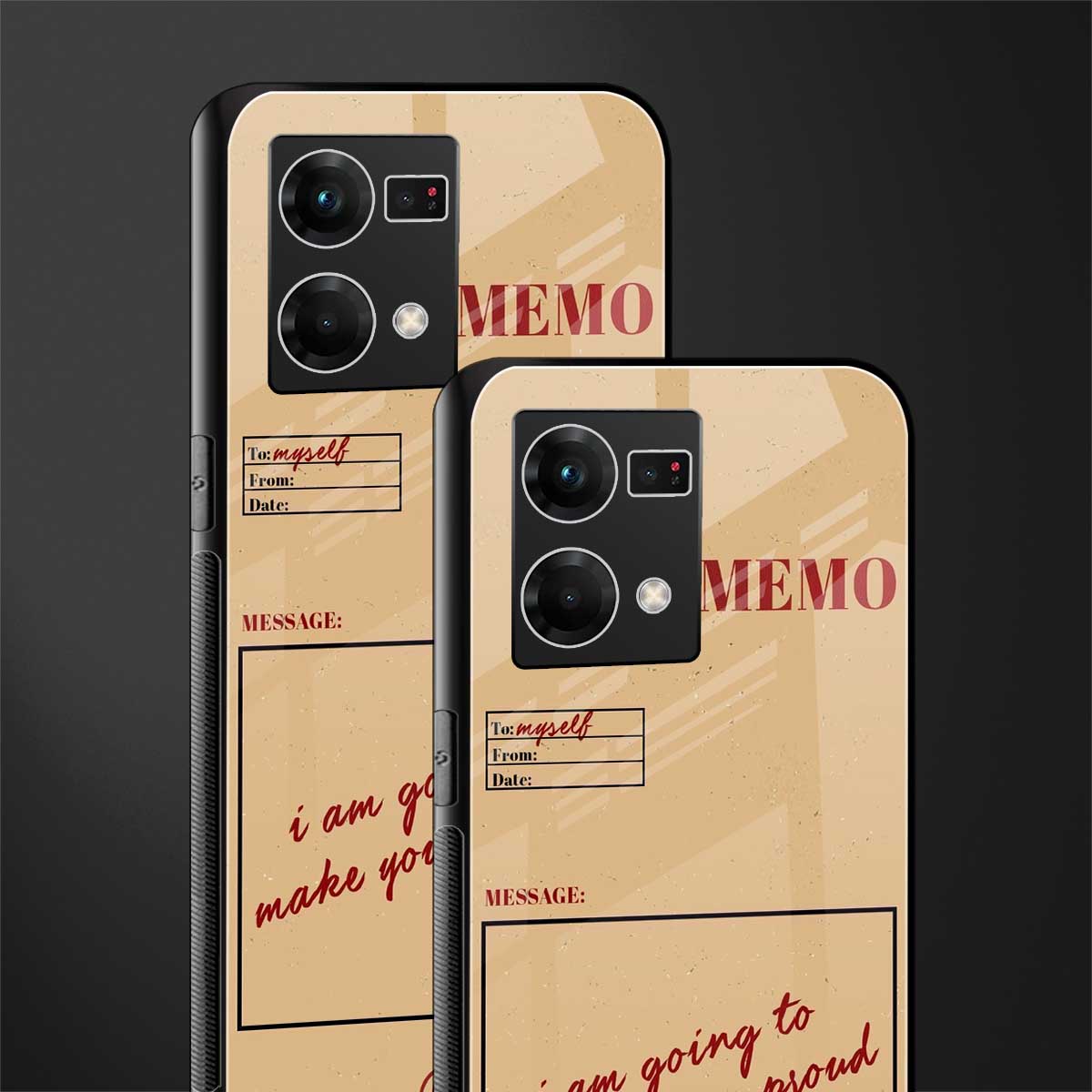 memo back phone cover | glass case for oppo f21 pro 4g