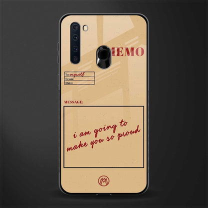 memo glass case for samsung a21 image