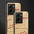 memo back phone cover | glass case for vivo v25 pro 5g