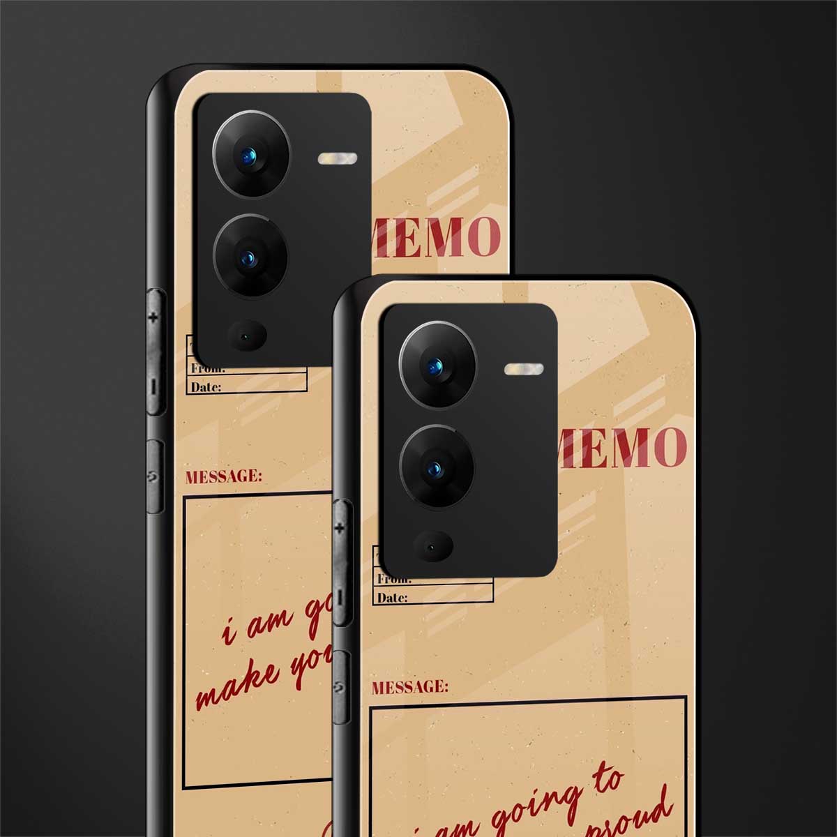 memo back phone cover | glass case for vivo v25 pro 5g