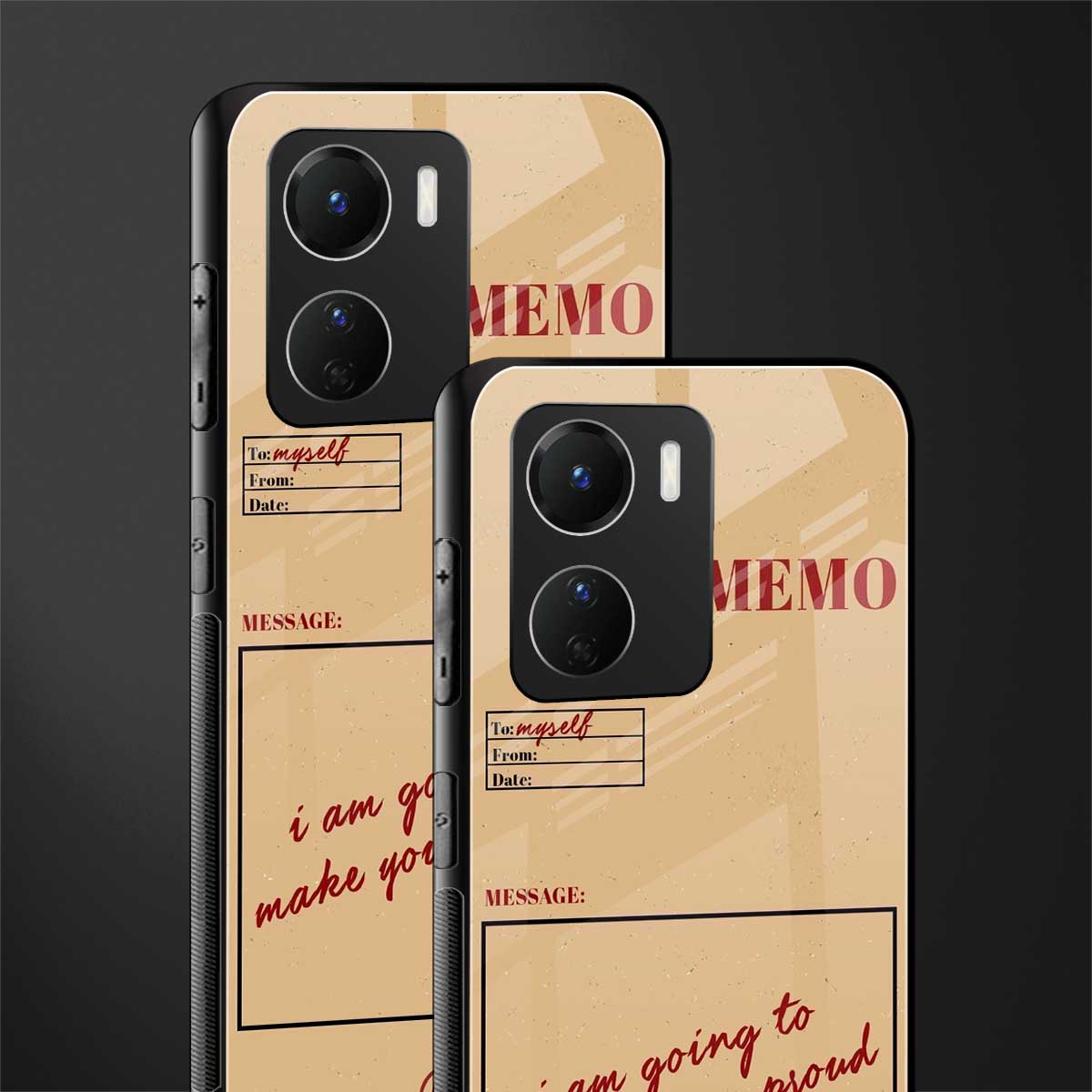 memo back phone cover | glass case for vivo y16