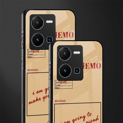 memo back phone cover | glass case for vivo y35 4g