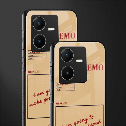 memo back phone cover | glass case for vivo y22