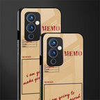 memo back phone cover | glass case for oneplus 9