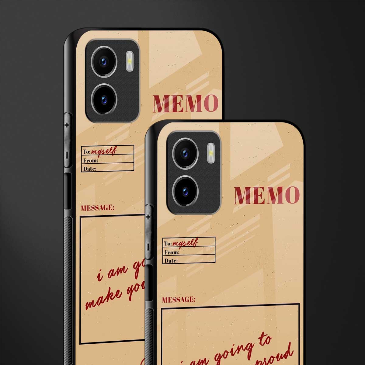 memo back phone cover | glass case for vivo y72