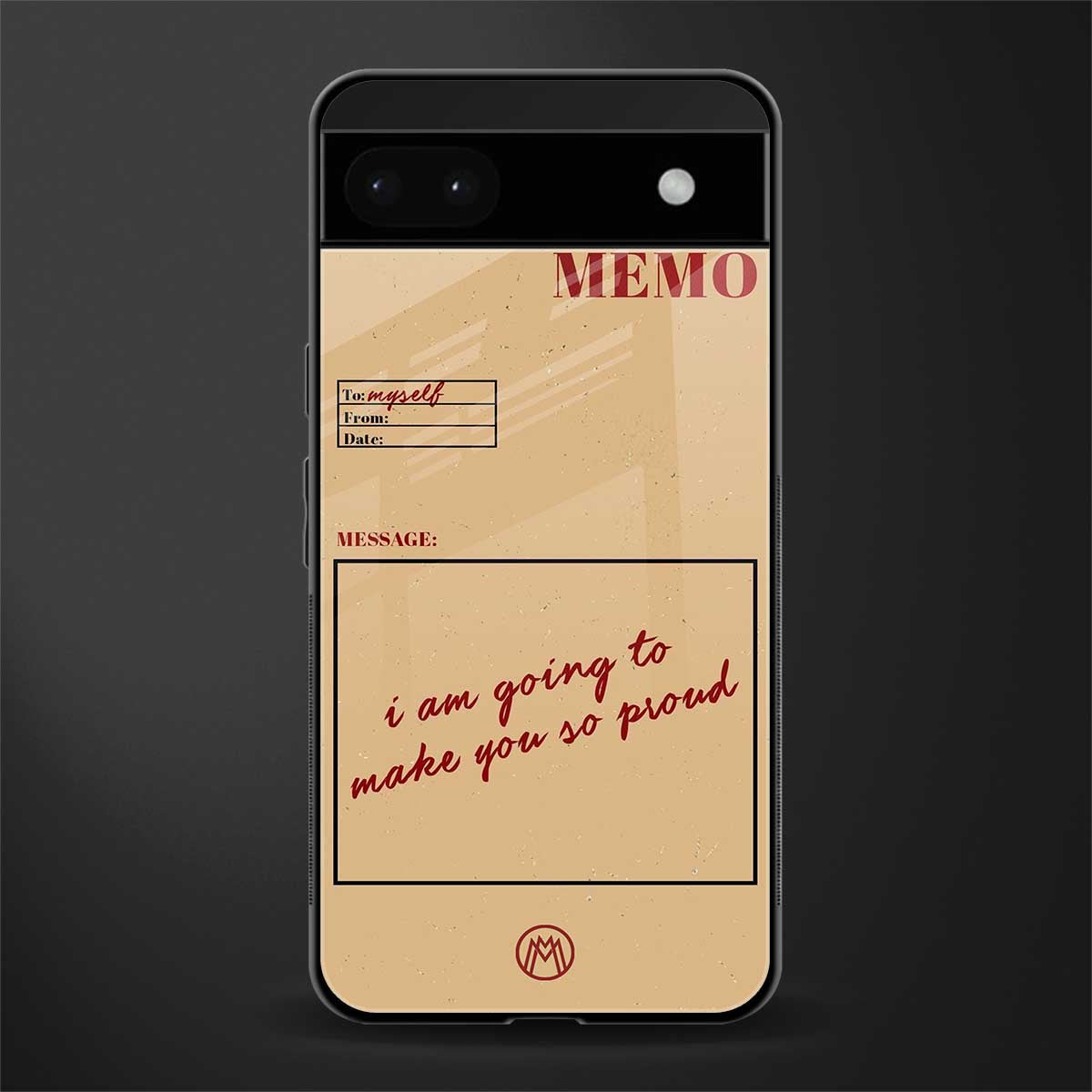 memo back phone cover | glass case for google pixel 6a