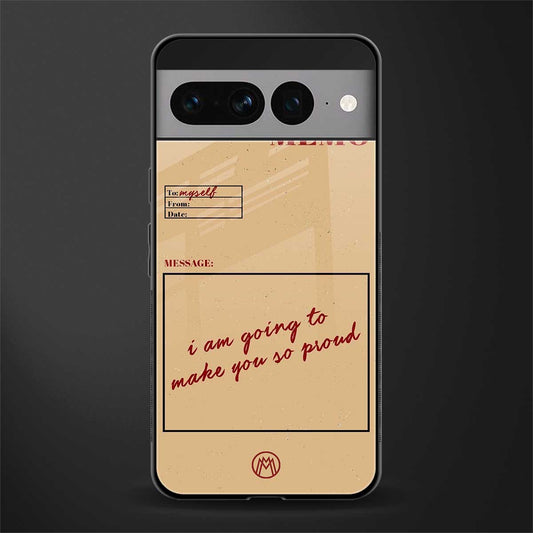 memo back phone cover | glass case for google pixel 7 pro