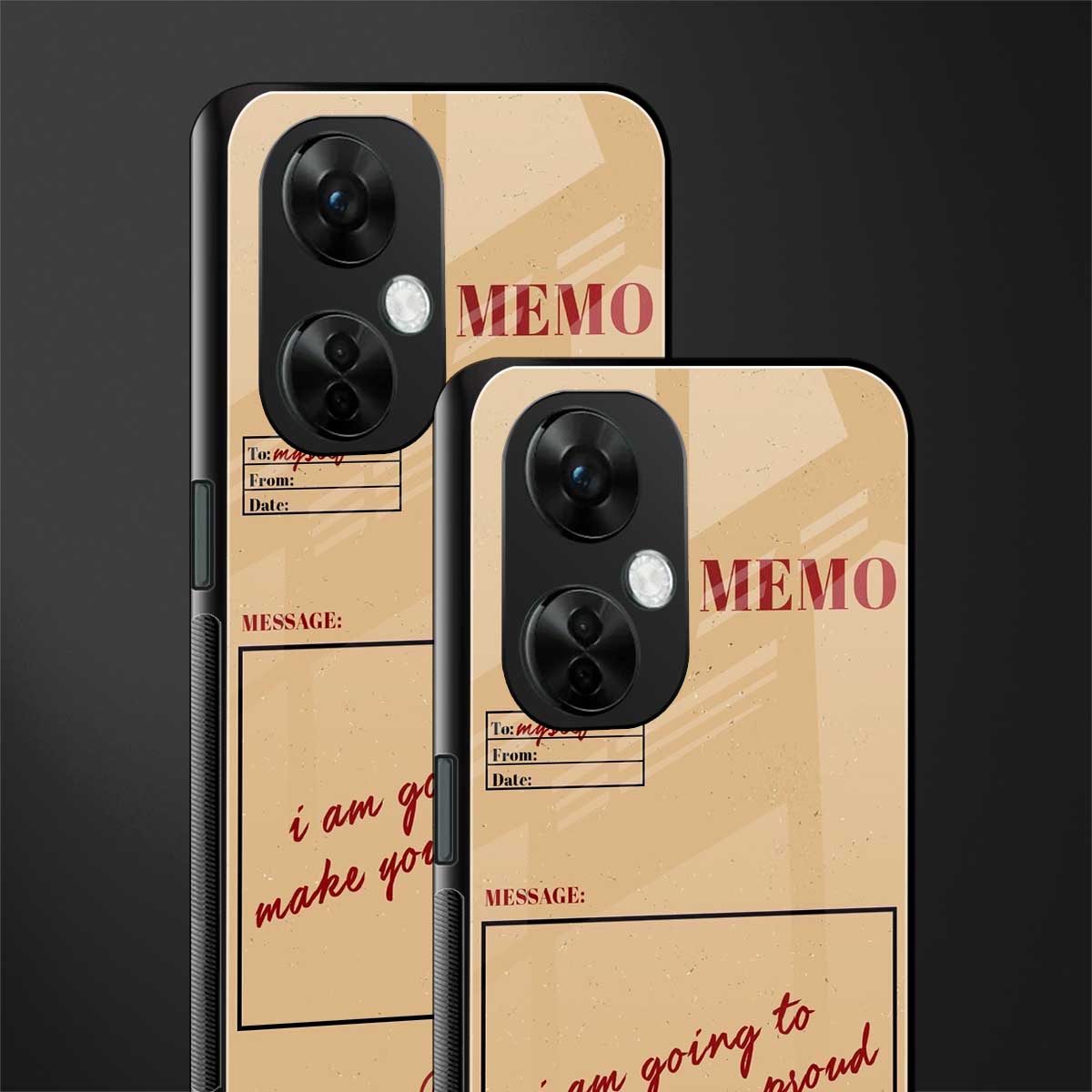 memo back phone cover | glass case for oneplus nord ce 3 lite